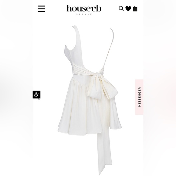 House of CB - Florianne Ivory Bow Mini Dress - Picture 5 of 9